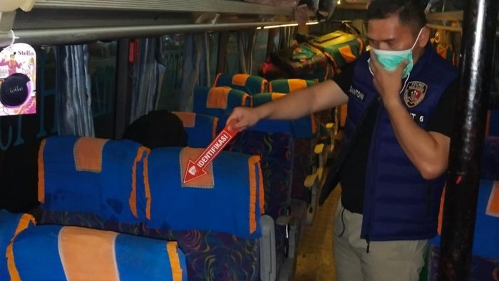 Kursi duduk penumpang yang tewas dalam bus ALS.
