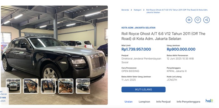 Lelang Rolls-Royce Ghost Lelang Rolls-Royce Ghost