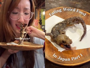 Ngeri! Konten Kreator Jepang Berani Makan Tokek Goreng Utuh
