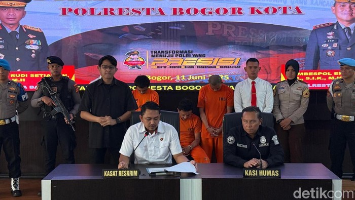 Polresta Bogor Kota menangkap tiga anggota komplotan pencuri motor dan menembak salah satunya karena berusaha kabur saat disergap (dok Istimewa)