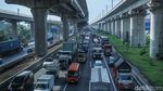 Potret Macet Panjang di Tol Bekasi Pagi Ini