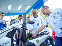 Dukung Green Energy Pusri Launching Renewable Energy Charging Station