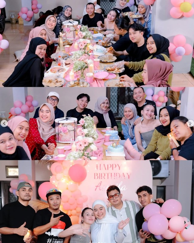 Tak hanya keluarga, para kerabat dan sahabat Syifa juga turut hadir meramaikan pesta ulang tahunnya. Foto: Instagram/@ayutingting92