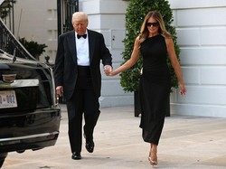 Video: Outfit Berani Melania Trump di Jamuan Makan Malam Bareng Raja Charles