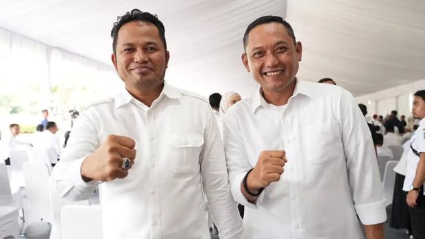 Gubernur Kaltim Rudy Mas'ud dan Wagub Kaltim Seno Aji.