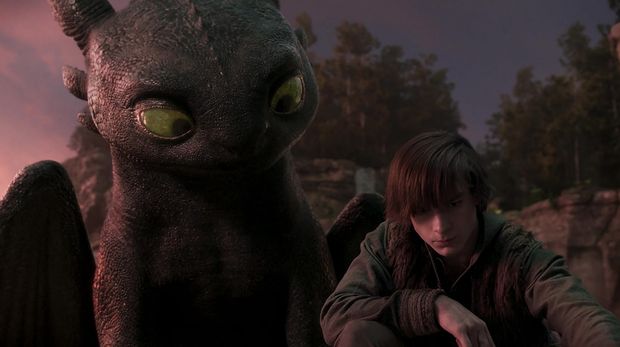 Cuplikan adegan dalam film How To Train Your Dragon.