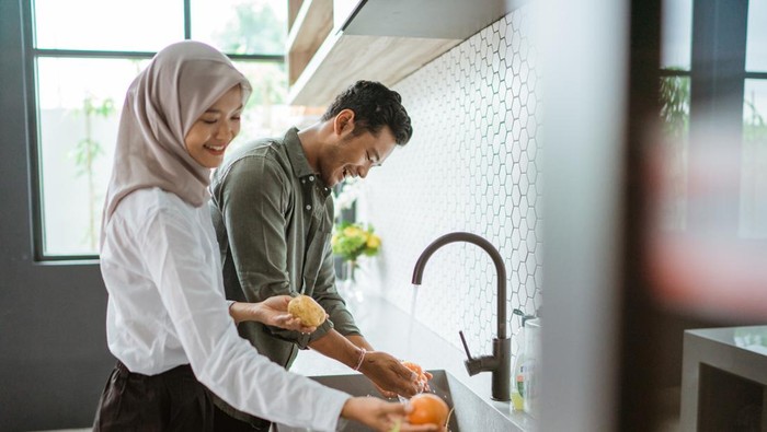 Side View Of Man Working At Home