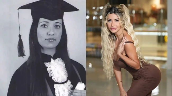 Dia menduga karena penampilannya yang ‘terlalu cantik’ itu membuatnya diblokir dari tiga akun aplikasi kencan, namun semuanya diblokir karena sistem menilai penampilannya tidak autentik. Sementara itu, inilah foto lamanya Janaina yang memang tampak berbeda drastis. Foto: dok. Instagram
