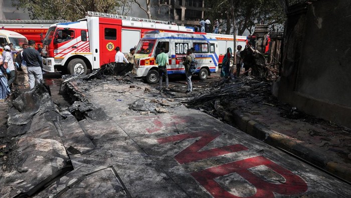 Wreckage of a Boeing 787 Dreamliner lies at the site, showing part of its registration VT-ANB, where the Air India plane crashed in Ahmedabad, India, June 12, 2025. REUTERS/Amit Dave     TPX IMAGES OF THE DAY