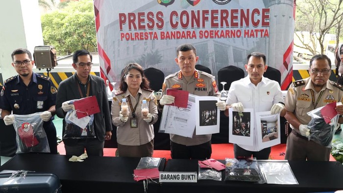Polisi menangkap tujuh orang terkait upaya penyelundupan benih lobster melalui Bandara Soekarno-Hatta (Soetta), Tangerang. Berikut peran ketujuh tersangka. (dok Istimewa)