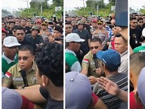 Bupati Muratara Tersulut Emosi Disoraki Saat Sedang Bicara dengan Pendemo