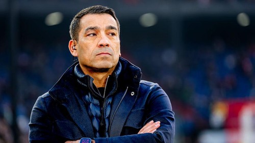 Giovanni van Bronckhorst participates in the match between Feyenoord and Inter at Stadium De Kuip for the UEFA Champions League Round of 16, 1st leg, season 2024-2025, in Rotterdam, Netherlands, on March 5, 2025. (Photo by Marcel van Dorst / EYE4images/NurPhoto via Getty Images)