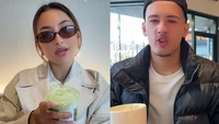 Mereka juga membuat konten video bersama memperlihatkan keduanya di sebuah kafe. Jennifer menikmati matcha dan Hubner menikmati secangkir kopi panas. Foto: Instagram/TikTok Jennifer Coppen