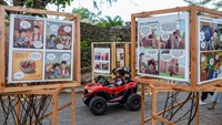 Pameran menampilkan sebanyak 50 karya foto dan komik bertema Warisan Budaya. Foto: ANTARA FOTO/Muhammad Bagus Khoirunas