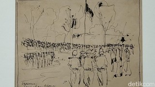 Sketsa Sudjana Kerton Saksi Bisu Peristiwa Tentara PETA di Bandung Sketsa Sudjana Kerton Saksi Bisu Peristiwa Tentara PETA di Bandung