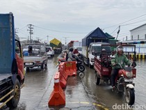 Melihat Lebih Dekat Median Jalan di Demak yang Dibongkar Warga gegara Rob