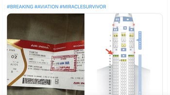 Akun ini membahas bahwa Kumar mendengar ledakan keras 30 detik setelah take off sebelum pesawat turun. Seseorang meraih saya, membawa ke ambulan dan ke rumah sakit, kisahnya.Foto: X.com