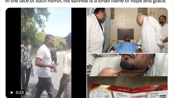 Dia berjalan dengan hanya beberapa luka di saat dunia di sekitarnya kolaps. Menghadapi horor semacam itu, keselamatannya adalah api kecil harapan, tulis akun ini. Foto: X.com