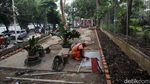 Potret Pasukan Oranye Tata Lahan Depan RSUD Pasar Minggu Jadi Taman