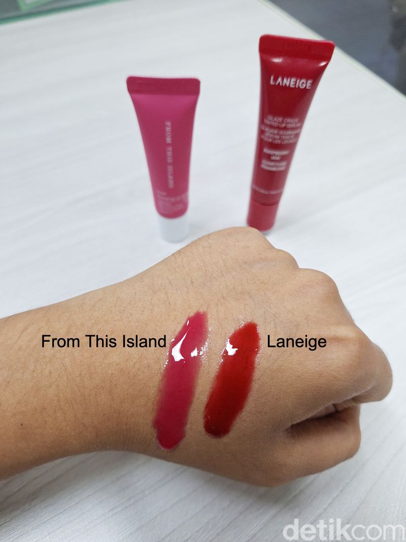 Laneige Glaze Craze Tinted Lip Serum dan From This Islan Ilipe Lip Butter.