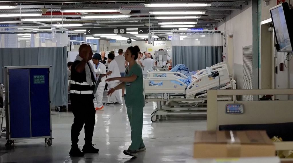 Rumah sakit Israel menyiapkan fasilitas bawah tanah mereka pada hari Jumat (13 Juni) setelah negara itu melancarkan serangan besar-besaran terhadap Iran. (Tangkapan Layar Video Reuters/)