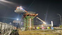 Pelaksanaan pemutaran berlangsung kurang lebih 2 bulan. Pemutaran pertama dari Pier P11 pada 18 Mei 2025, diikuti pemutaran kedua P10 3 Juni 2025, kemudian pemutaran ketiga P14 dan terakhir pemutaran keempat P13 pada pertengahan Juni 2025.. Foto: Dok. PT Hutama Karya (Persero)