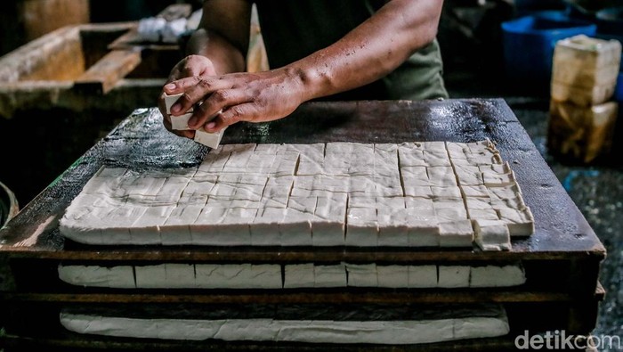 Seorang pekerja mengangkat cetakan tahu saat proses produksi di pabrik rumahan kawasan Duren Tiga, Jakarta, Jumat (13/6/2025).

Produksi tahu terus berjalan meski banyak UMKM masih menghadapi kendala dalam mengakses kredit dari lembaga keuangan formal.

Menurut data Kementerian UMKM, lebih dari 69 persen pelaku usaha kecil belum terbiasa mengakses pembiayaan dari sektor perbankan.

Hambatan utama yang dihadapi pelaku UMKM meliputi syarat agunan, minimnya integrasi data keuangan, dan suku bunga tinggi.

Industri padat karya seperti tahu tempe sangat bergantung pada dukungan rantai pasok dari pelaku UMKM untuk bertahan.

DPR menekankan perlunya peran aktif pemerintah dalam memberikan pendampingan agar UMKM bisa memperoleh pembiayaan yang layak.