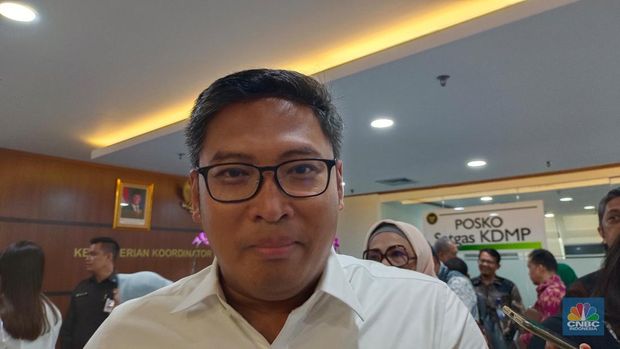 Wakil Menteri Pertanian (Wamentan) Sudaryono saat ditemui di kantor Kemenko Pangan, Jakarta, Jumat (13/6/2025). (CNBC Indonesia/Martyasari Rizky)