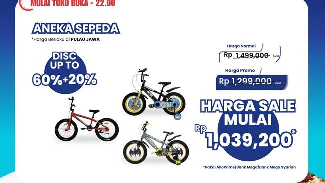 Banjir Diskon Transmart Full Day Sale, Aneka Sepeda Banting Harga!
