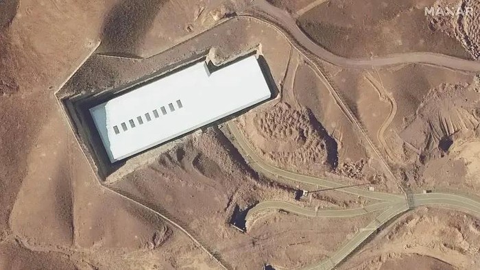 This handout satellite image provided by Maxar Technologies and taken on February 12, 2025 shows an overview of the Fordo (Fordow) uranium enrichment facility, south of the capital Tehran. (AFP)