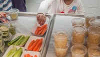 Sistem makan siang gratis untuk anak-anak sekolah di Amerika ini kerap menimbulkan pro dan kontra. Salah satunya karena menu makanan yang terkesan asal dibuat. Foto: @lo_aux_us/Boredpanda