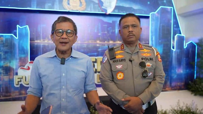 Rocky Gerung dan Kakorlantas Polri Irjen Agus Suryonugroho