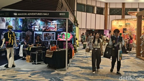 Suasana dalam kegiatan 11th Bali and Beyond Travel Fair (BBTF) di Nusa Dua, Bali pada Kamis (12/6/2025). (Ni Made Lastri Karsiani Putri-detikBali)