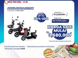 Sepeda Listrik Diskon Hingga 45% di Transmart Full Day Sale