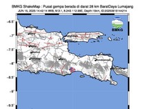 Gempa M 3,1 Guncang Lumajang