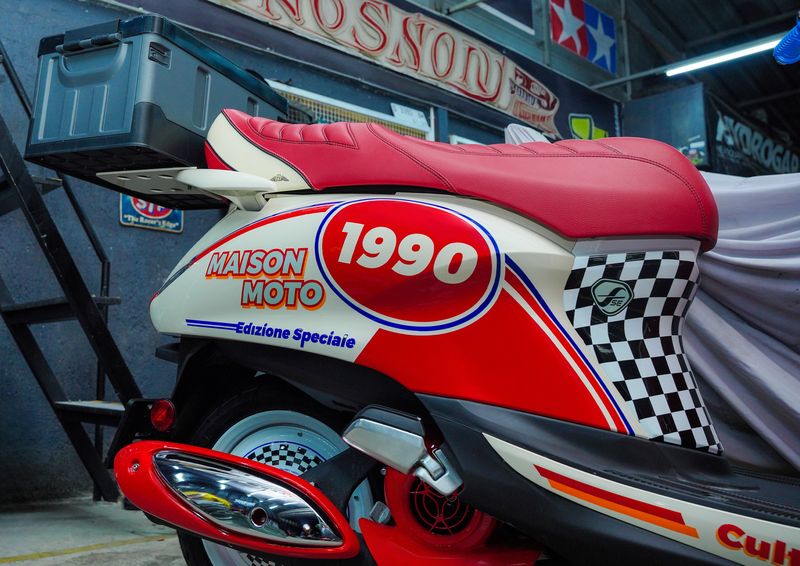 Modifikasi Yamaha Grand Filano aliran vintage rally