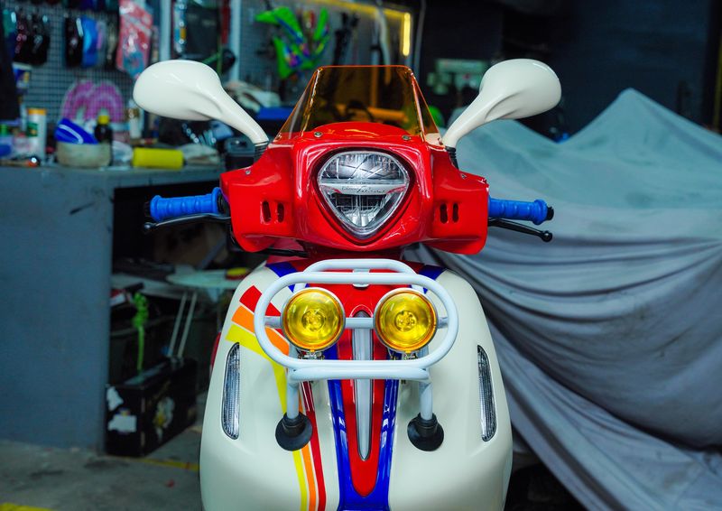 Modifikasi Yamaha Grand Filano aliran vintage rally
