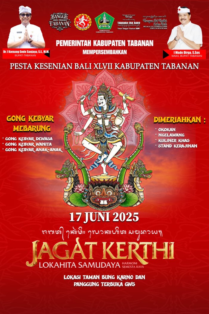 Poster Pesta Kesenian Bali Tabanan 2025.