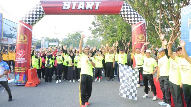 Road to Riau Bhayangkara Run 2025 digelar secara serentak di 12 polres se-Provinsi Riau.