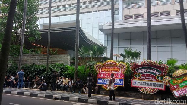 Suasana lokasi akad nikah Al Ghazali dan Alyssa Daguise.