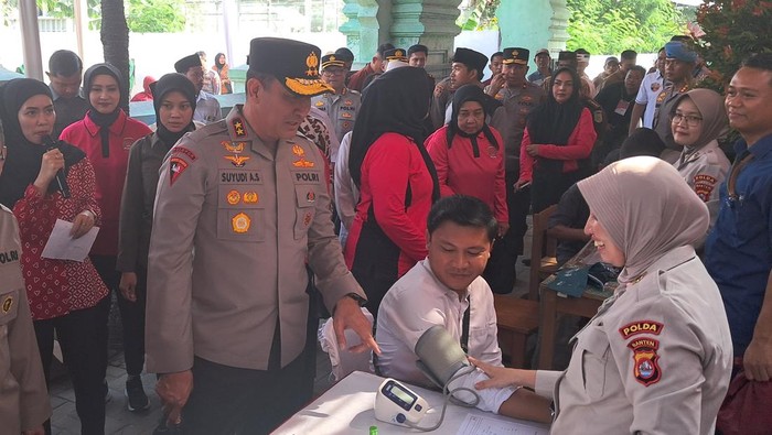 Bakti kesehatan di Polda Banten (Arief/detikcom)