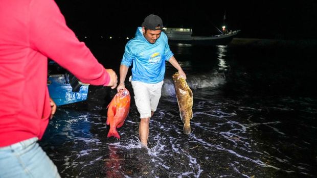 Harita menggelar Lomba Mancing di Pulau Obi, Halmahera Selatan.  (Dok. Harita)
