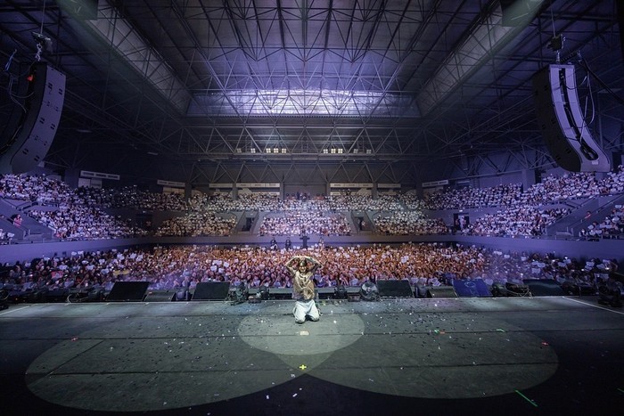 Kai EXO di konser KAION Jakarta, Tennis Indoor Senayan, Sabtu (14/6/2025).