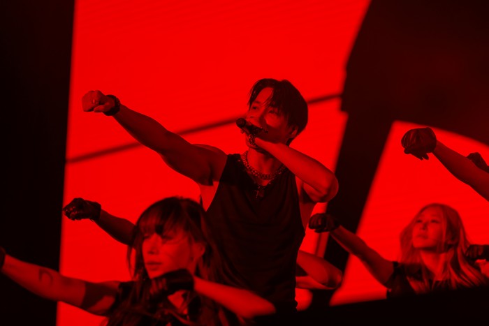 Kai EXO di konser KAION Jakarta, Tennis Indoor Senayan, Sabtu (14/6/2025).