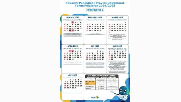 Kalender Pendidikan Jabar 2025.