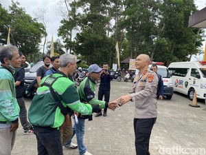 Ratusan Driver Ojol Antusias Periksa Kesehatan di Polda Babel