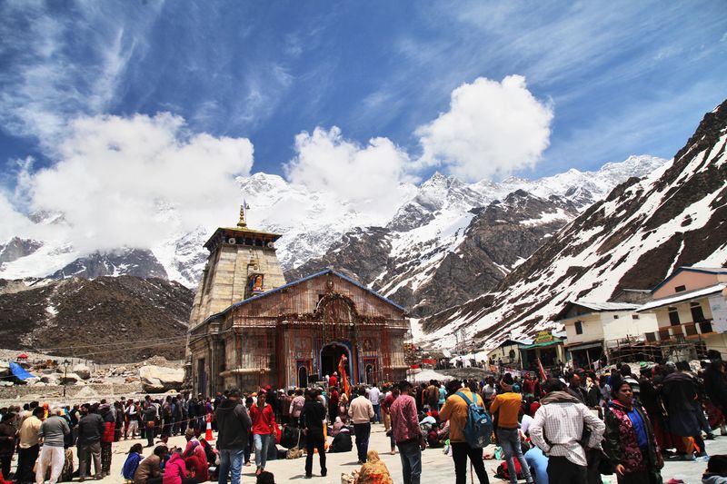 Kedarnath is one of the most sacred pilgrimages of Lord Shiva situated in Rudraprayag district of Garhwal region in Uttarakhand. Kedarnath is one of the Char Dham in Uttarakhand and the most important dham among Panch kedar. Kedarnath is situated at an altitude of 3586 mts, in the lap of the majestic mountain peaks and near the head of river Mandakini, Kedarnath range stands one of the twelve Jyotirlingas of Lord Shiva. India. (Photo by: Prasanta Biswas/Majority World/Universal Images Group via Getty Images)