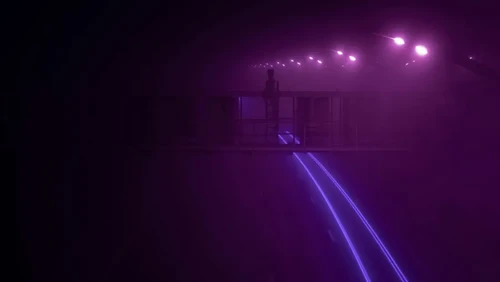 Lampu ungu di Amerika Serikat.