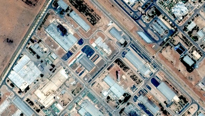 A satellite image shows the Isfahan enrichment facility in Iran in this handout image dated June 3, 2025. Maxar Technologies/Handout via REUTERS    THIS IMAGE HAS BEEN SUPPLIED BY A THIRD PARTY MANDATORY CREDIT NO RESALES. NO ARCHIVES MUST NOT OBSCURE LOGO