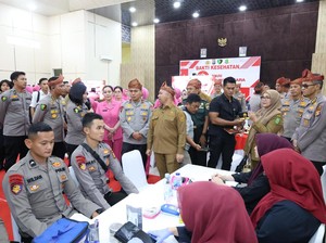 Bakti Kesehatan di HUT Bhayangkara ke-79, Polda Riau Layani 2 Ribuan Ojol